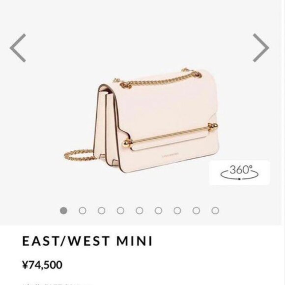 Strathberry East/West Mini Crossbody/Shoulder Bag in Soft Pink - Picture 5 of 5